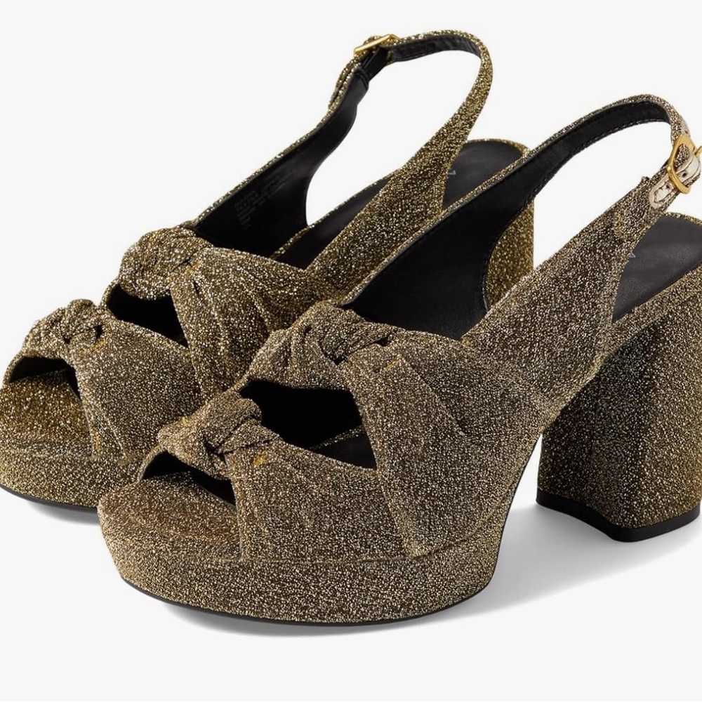 Aerosoles Gold Nadia Platform Heels NWOT